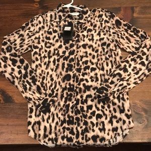 NWT saint Laurent cheetah print shirt.